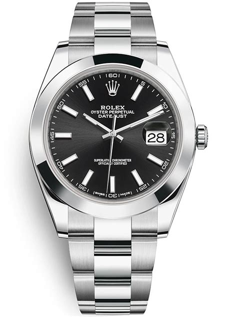 rolex datejust 41 black dial steel men's watch 126300-0011 126300-blkso|rolex datejust 41 oystersteel.